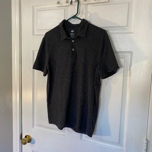 H&M • Gray Slim Fit Polo T-Shirt